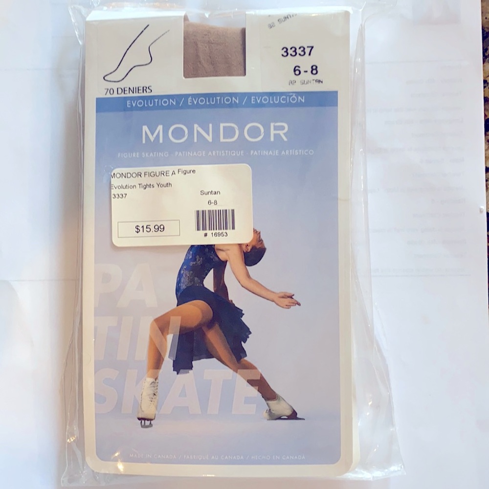 NWT Mondor footed figure skating tights